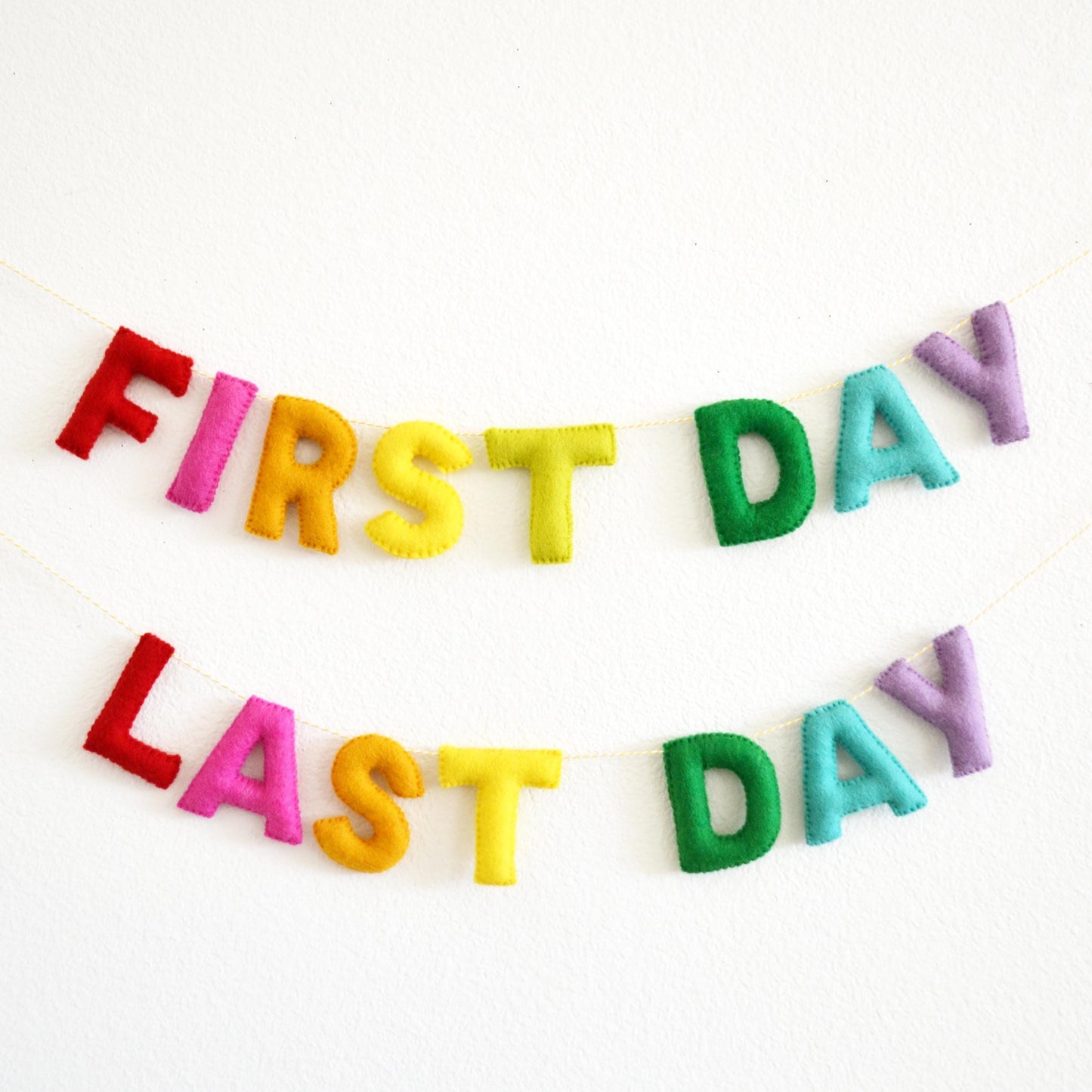 First and Last Day of School Felt Banner