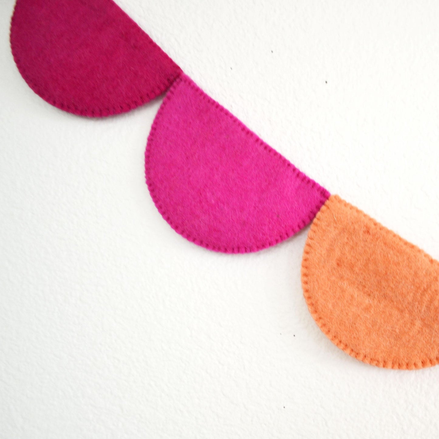 Rainbow Ombré Felt Scallop Banner