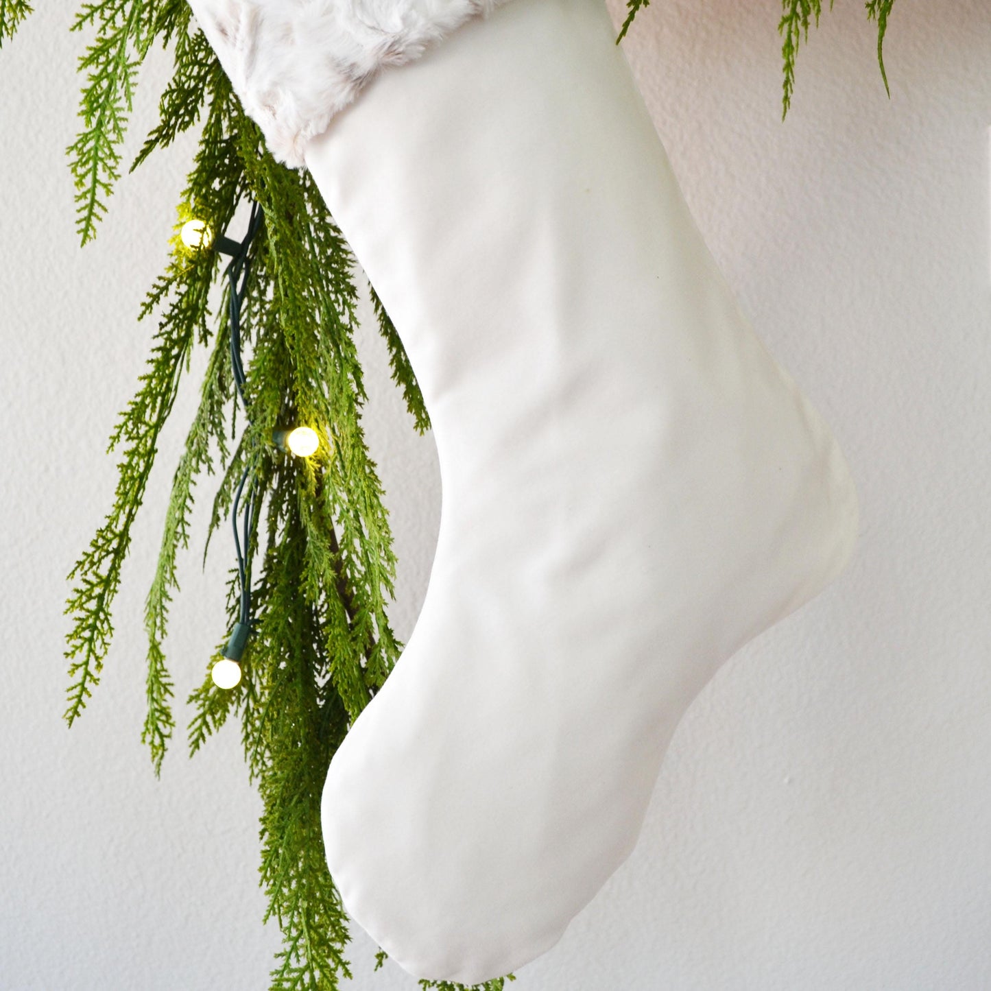 Personalized Christmas Stocking | Faux Fur Christmas Stocking | Neutral Stocking | Woodland Christmas Decor | Christmas Collection