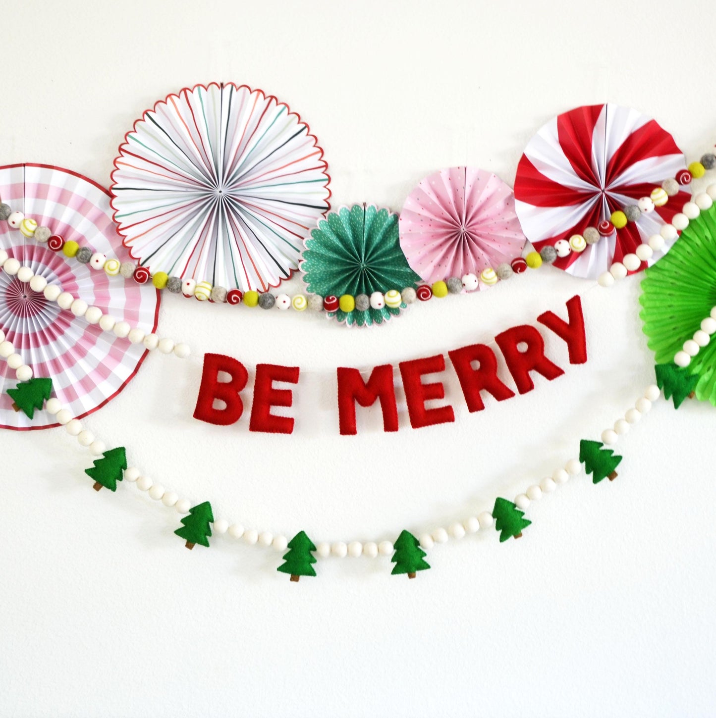 Chistmas Felt Banner - BE MERRY