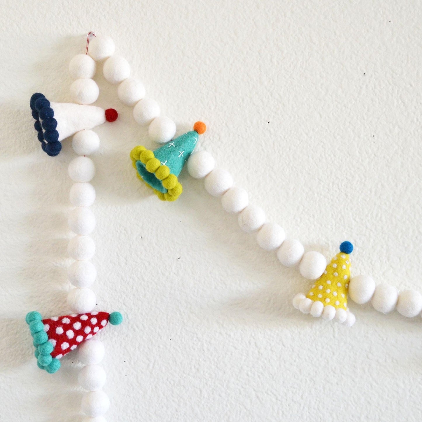 Party Hat Felt Ball Garland