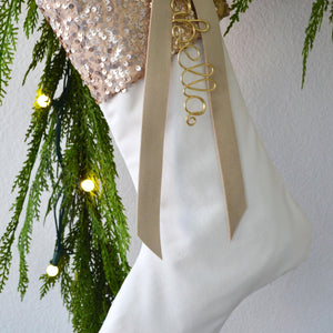 Velvet Christmas Stocking – Luxury Holiday Stocking with Sequins & Embellishment