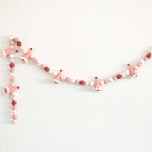 Pink Party Hat Felt Garland with Colorful Felt Balls
