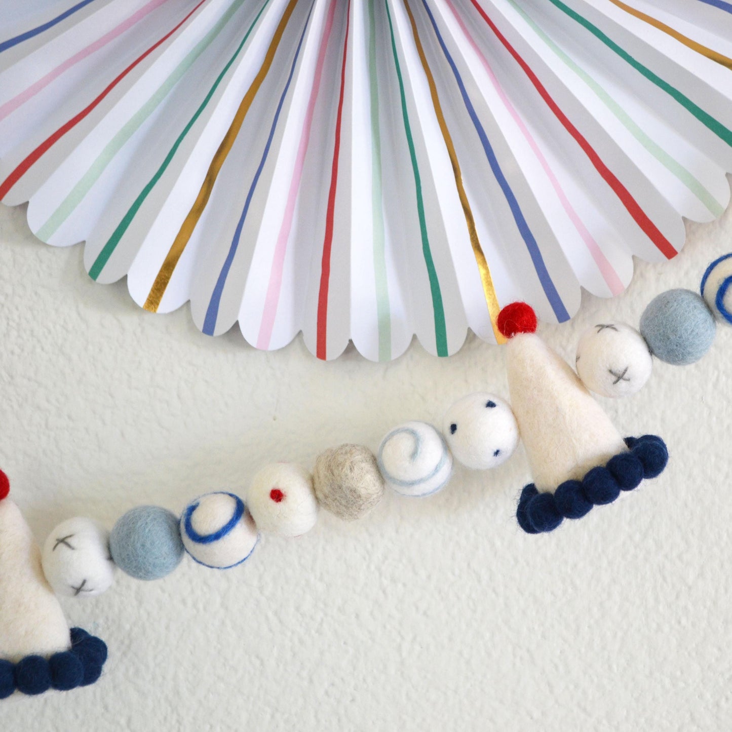 Happy Birthday Banner | Birthday Banner | Birthday Garland | Reusable Birthday Party Decoration |  Party Hat | Happy Birthday Felt Garland