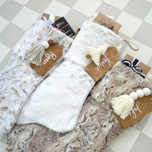 Christmas Stockings - Fur Stocking - Faux Fur Stockings, Boho Stockings, Stocking, Stocking Stuffers, Stocking Fillers, Christmas Gifts
