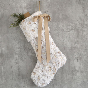 Christmas Stocking- Faux Fur Christmas Stocking, Personalized Christmas Stocking, Neutral Faux Fur Stockings, Dog Stocking, Fur Stockings
