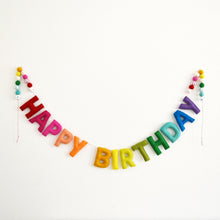 Happy Birthday Banner - Birthday Garland, HAPPY BIRTHDAY garland, Party Garland, Birthday Decor, Felt Ball Garland