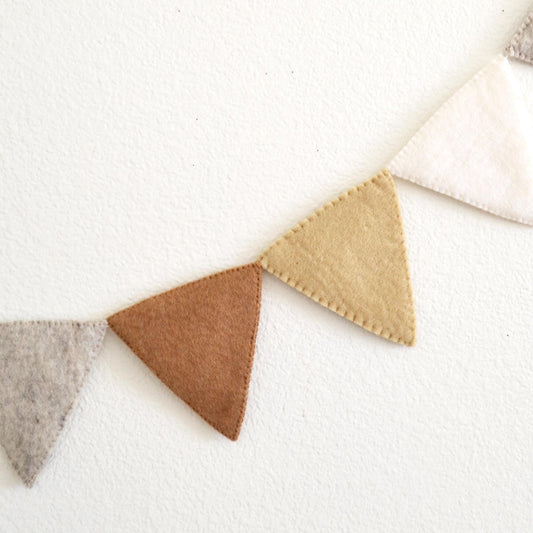 Neutral Felt Pennant Flag Banner