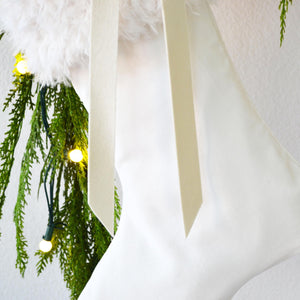 Fur Christmas Stocking- Christmas Stocking, Stocking, Dog Stocking, Kids Stocking, Children's Stocking, Ivory Faux Fur Stocking, Stockings