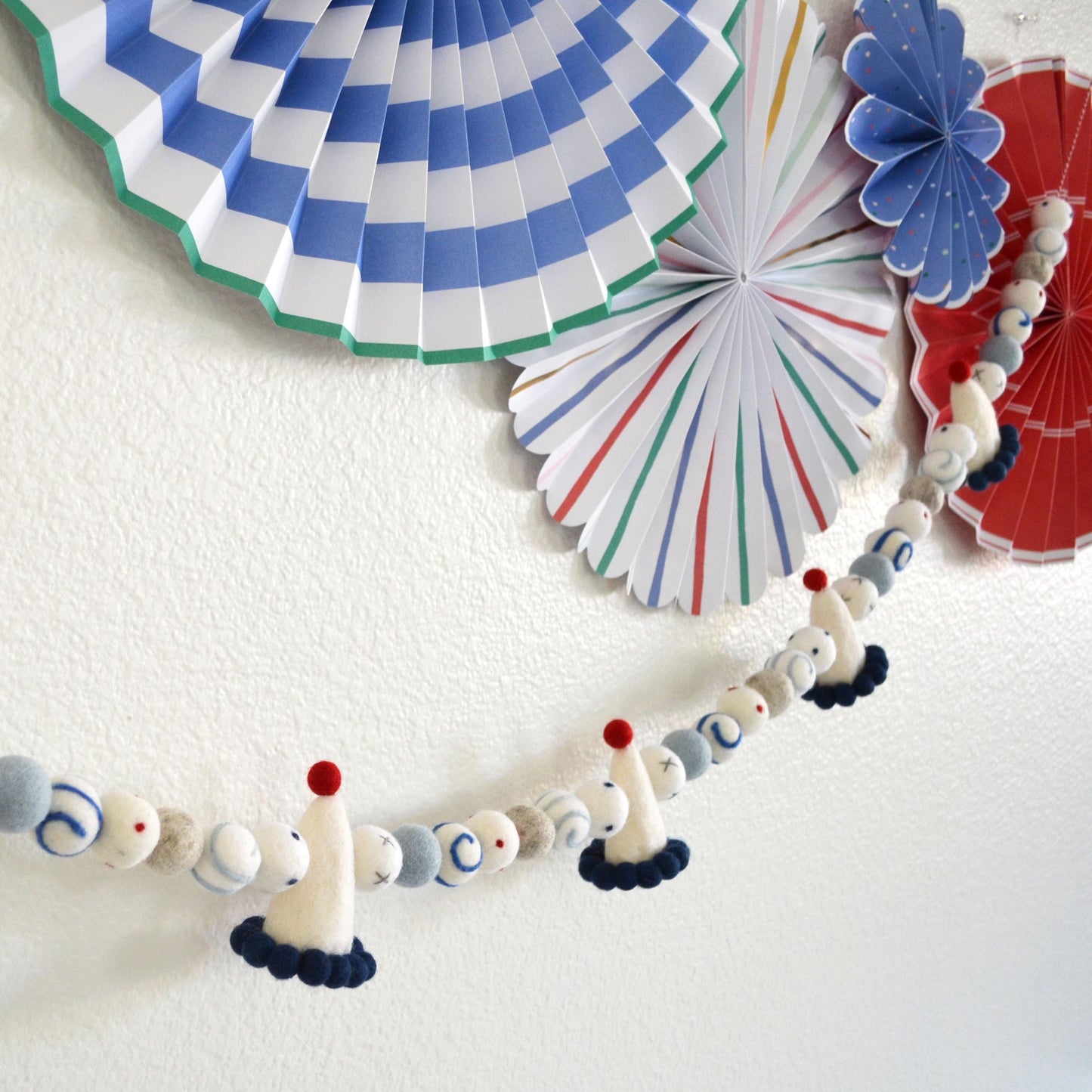 Happy Birthday Banner | Birthday Banner | Birthday Garland | Reusable Birthday Party Decoration |  Party Hat | Happy Birthday Felt Garland