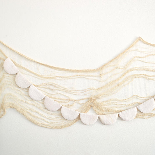 Halloween Felt Banner - White Scallops