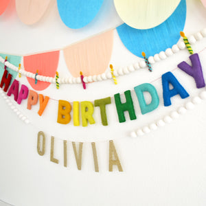 Happy Birthday Banner | Happy Birthday Sign | Felt Garland | Birthday Decoration | Happy Birthday Banner Personalized | Party Decoration