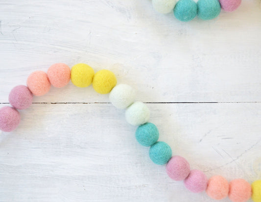 Felt Ball Garland - Spring Ombre