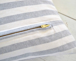 Striped Pillow Cover - Gray and White Pillow, Stripe Pillow, Striped, Accent Pillow, Throw Pillow, Gray Striped Pillow, Bohemian Pillow