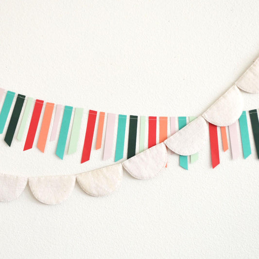 Christmas Felt Banner - Scallops