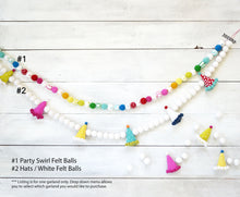 Birthday Banner Felt Birthday Party Hat Kid Birthday Party Felt Garland Happy Birthday Banner Felt Ball Garland Birthday Party Decor For Her