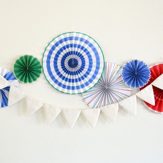 White Felt Pennant Flag Banner