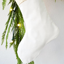 Personalized Velvet Christmas Stocking with Ivory Sequins