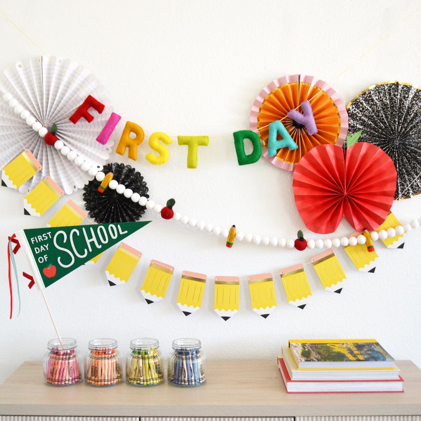 First and Last Day of School Felt Banner