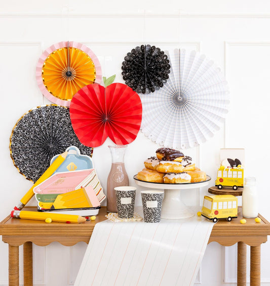 Back to School Paper Pinwheel Fans