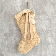 Christmas Stocking Faux Fur | Personalized Christmas Stocking |  Faux Fur Stocking | Fur Stocking | Cozy Rustic Fur Christmas Stocking