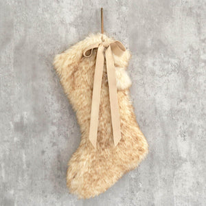 Christmas Stocking Faux Fur | Personalized Christmas Stocking |  Faux Fur Stocking | Fur Stocking | Cozy Rustic Fur Christmas Stocking