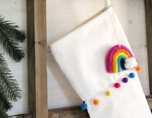 Christmas Stocking- Boho Christmas Stocking, Girls Stocking, Bohemian Christmas Stocking, Personalized Stocking, Rainbow Stocking, Stockings