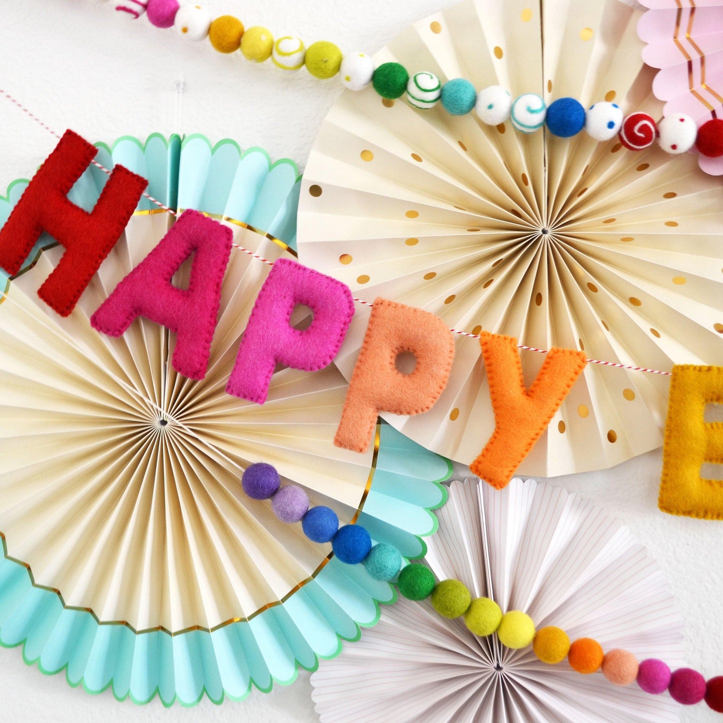 Happy Birthday Banner | Reusable Birthday Banner | Felt Garland | Birthday Decoration | Happy Birthday Banner Personalized | Party Decor