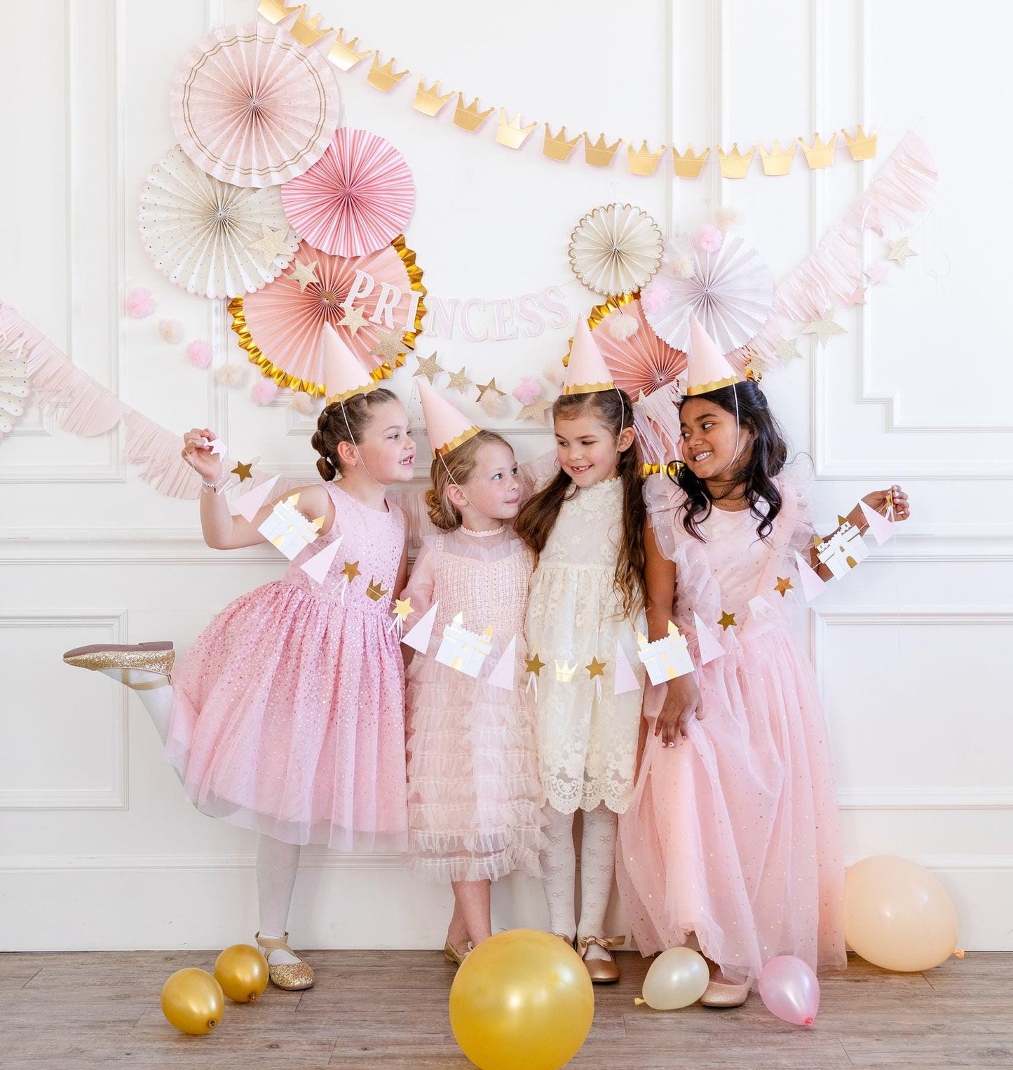 Pink Paper Party Pinwheel Fans