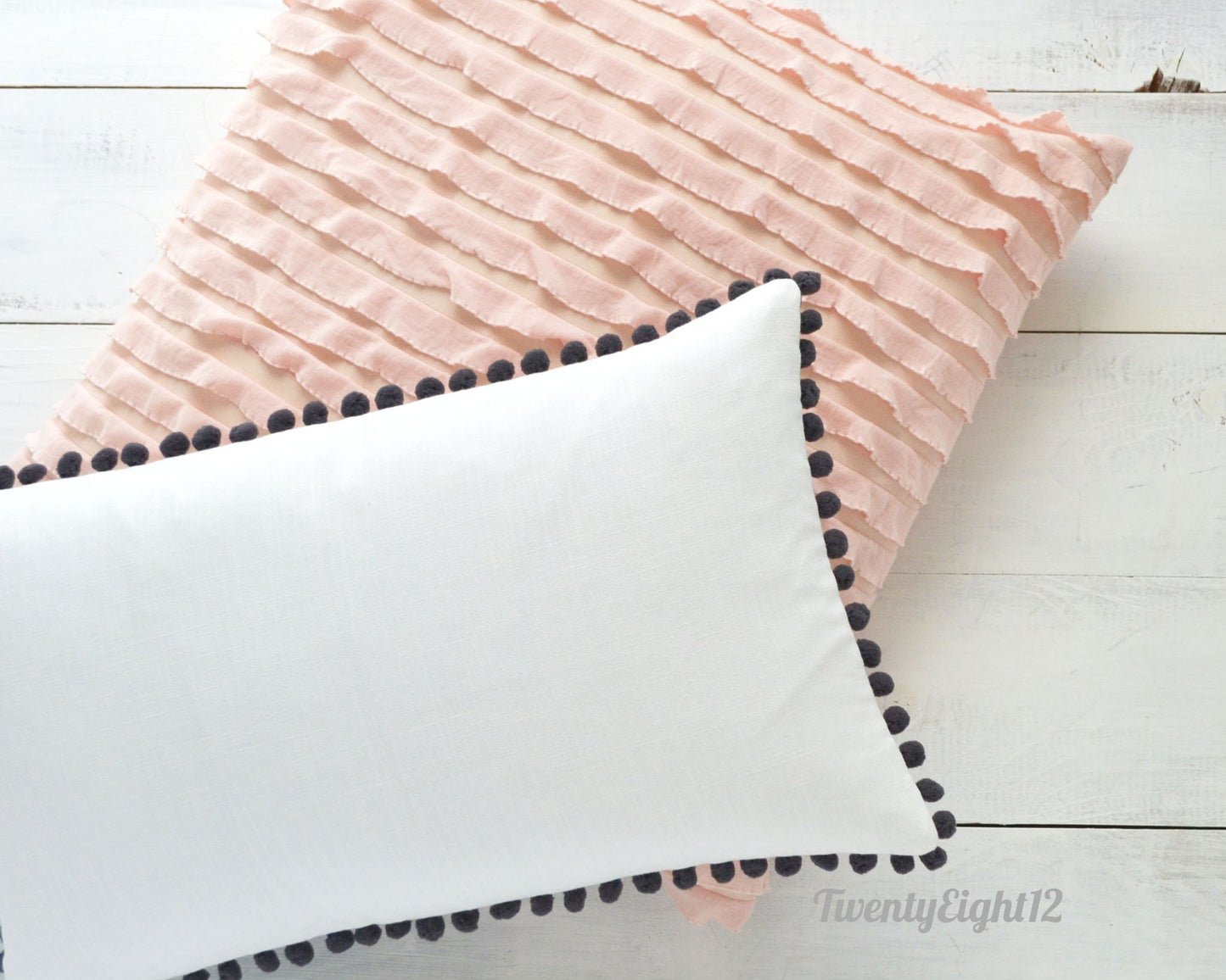 White Ruffle Pillow Cover - Farmhouse Pillow, White Pillow Cover, Nursery Pillow, Girls Room Decor, Boho Pillow, Ruffle Pillow