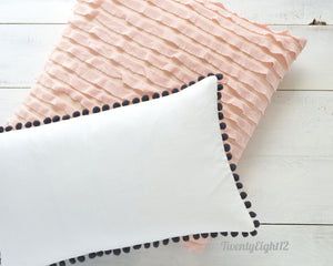 White Ruffle Pillow Cover - Farmhouse Pillow, White Pillow Cover, Nursery Pillow, Girls Room Decor, Boho Pillow, Ruffle Pillow