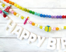 Felt Ball Garland - Birthday Garland, HAPPY BIRTHDAY garland, Party Garland, Birthday Decor, Party Decor, Happy Birthday Banner