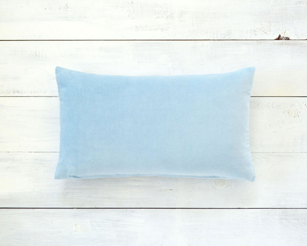 Baby Blue Velvet Pillow Cover