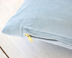 Baby Blue Velvet Pillow Cover