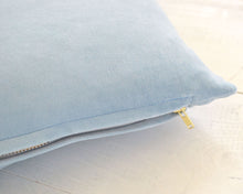Baby Blue Velvet Pillow Cover
