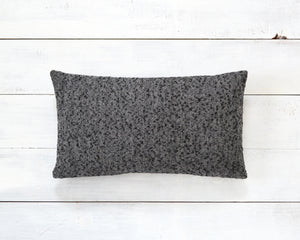 Black & White Wool Herringbone Pillow Cover