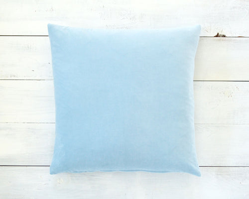 Baby Blue Velvet Pillow Cover
