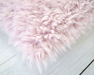 Blush Faux Fur Pillow Cover