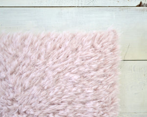 Blush Faux Fur Pillow Cover