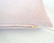 Personalized Embroidered Blush Velvet Pillow Cover