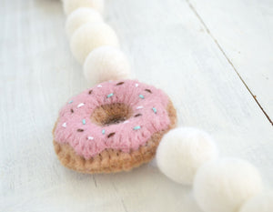 Felt Ball Garland - Donuts