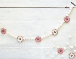 Felt Ball Garland - Donuts