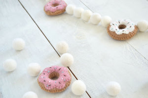 Felt Ball Garland - Donuts