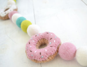 Felt Ball Garland - Donuts