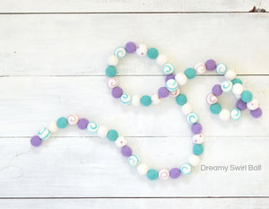 Felt Ball Garland - Butterfly