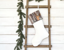 CHRISTMAS STOCKING  - Brown/Gray Faux Fur and Velvet