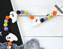 Felt Ball Garland - Halloween Ghosts