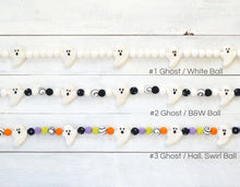 Felt Ball Garland - Halloween Ghosts