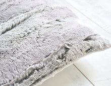 Gray Faux Fur Pillow Cover