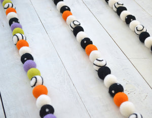 Felt Ball Garland - Halloween Swirl